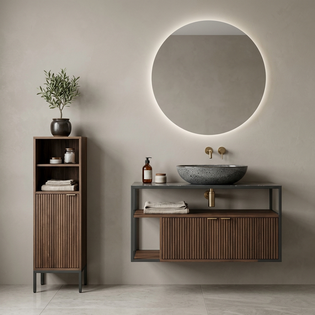 Компактная ванная с подсветкой